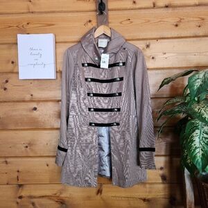 Fumblin' Foe NWT 17606 Brown Military Ringmaster‎ Jacket Victorian Gothic Size L